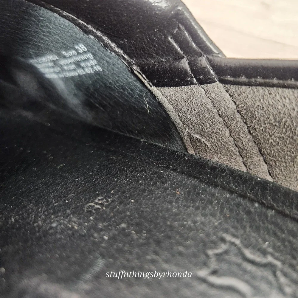 Dansko Black Tooled Leather Floral Professional Stapled Clogs EU 38 US 7.5-8 - Picture 5 of 13